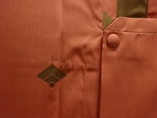  未使用品　抽象草花模様雨コート